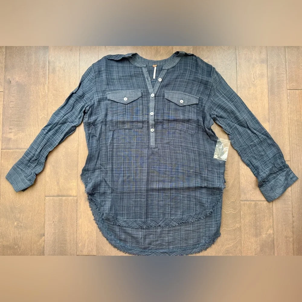 NWOT Free People Talk To Me Blouse